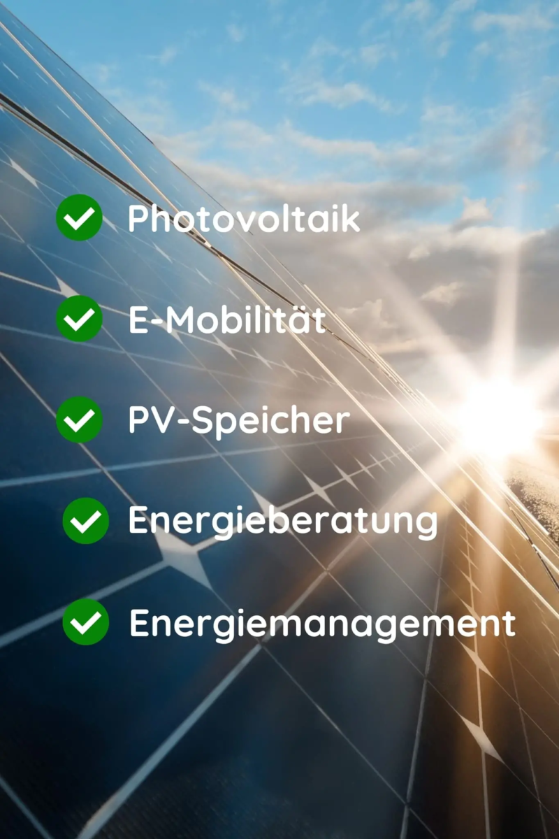 INOL GmbH - unsere Leistungen: Photovoltaik, E-Mobilität, PV-Speicher, Energieberatung, Energiemanagement